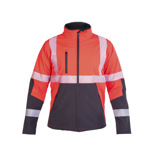 CHAQUETA SOFTSHELL HW OKLAN ROJO FLUOR