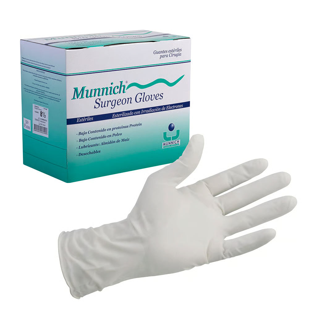 MUNCARE GUANTES QUIRÚRGICOS ESTÉRIL 8 1/2 PAR