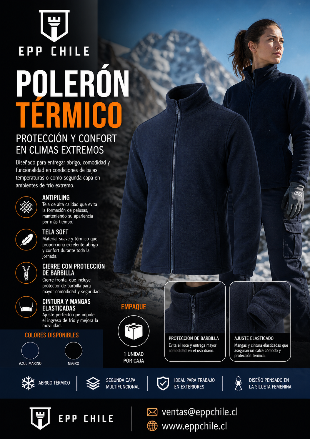 Micropolar Mujer Azul Geolite