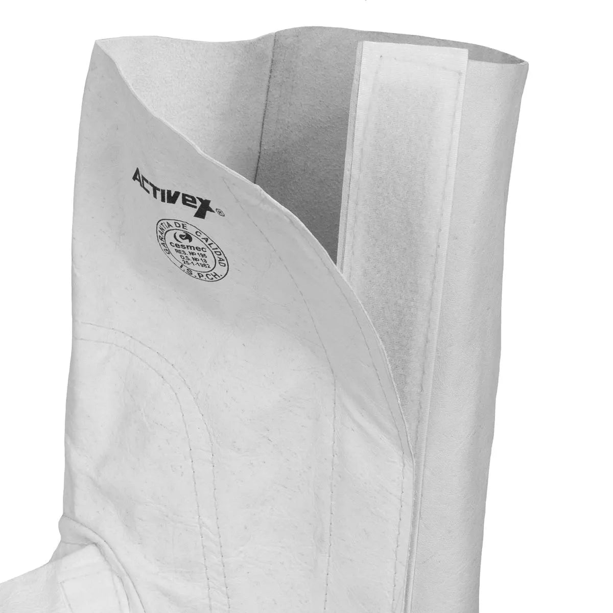 Polaina Soldador Cuero Con Velcro