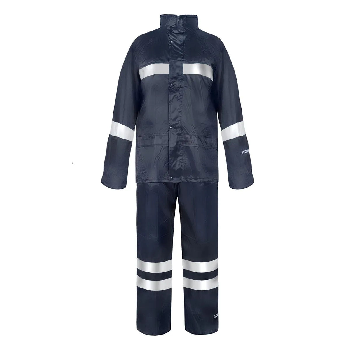 Traje Lluvia Azul con Cinta Reflectante