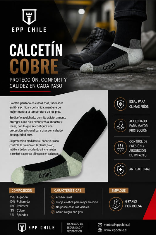 Calcetin Térmico de Cobre
