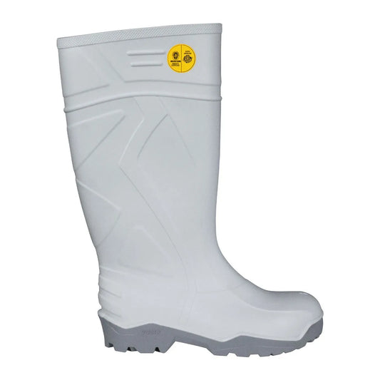 Bota De Seguridad V-Flex 943 PVC con punta de acero Blanca