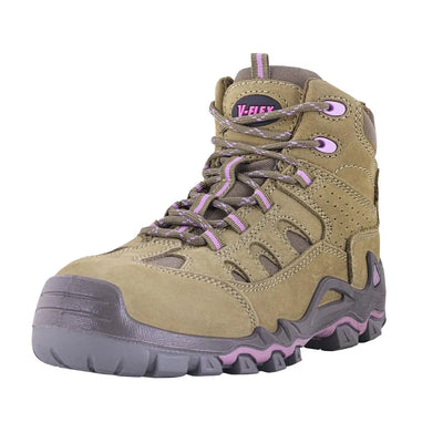 Botín De Seguridad V-Flex V5 Mujer Nobuck Café