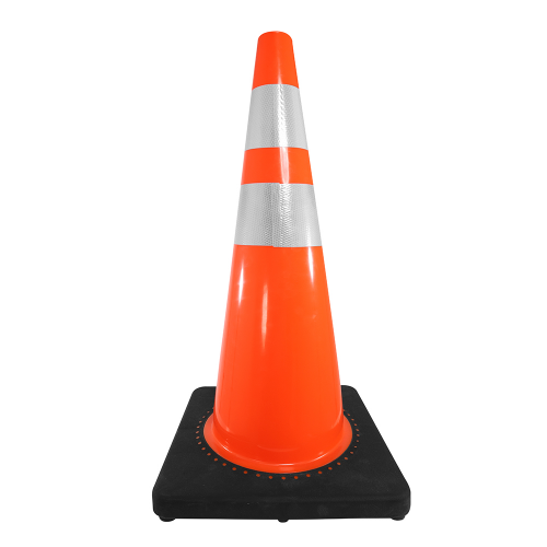 CONO SEÑALIZACION 28 C/DOBLE CINTA ANTI VIENTO BASE PESADA