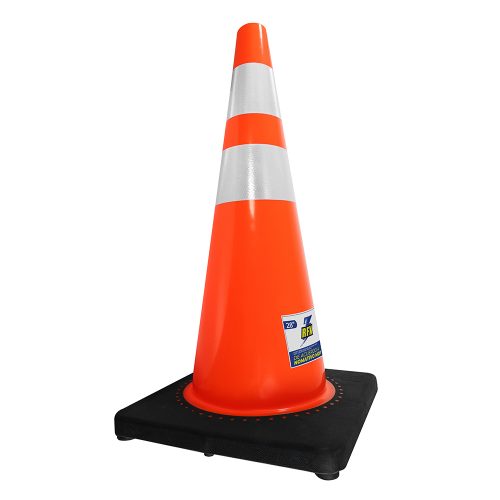 CONO SEÑALIZACION 28 C/DOBLE CINTA ANTI VIENTO BASE PESADA