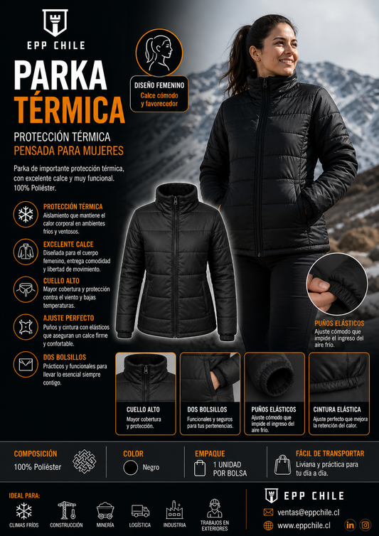 Chaqueta Liviana Negra Mujer Geolite