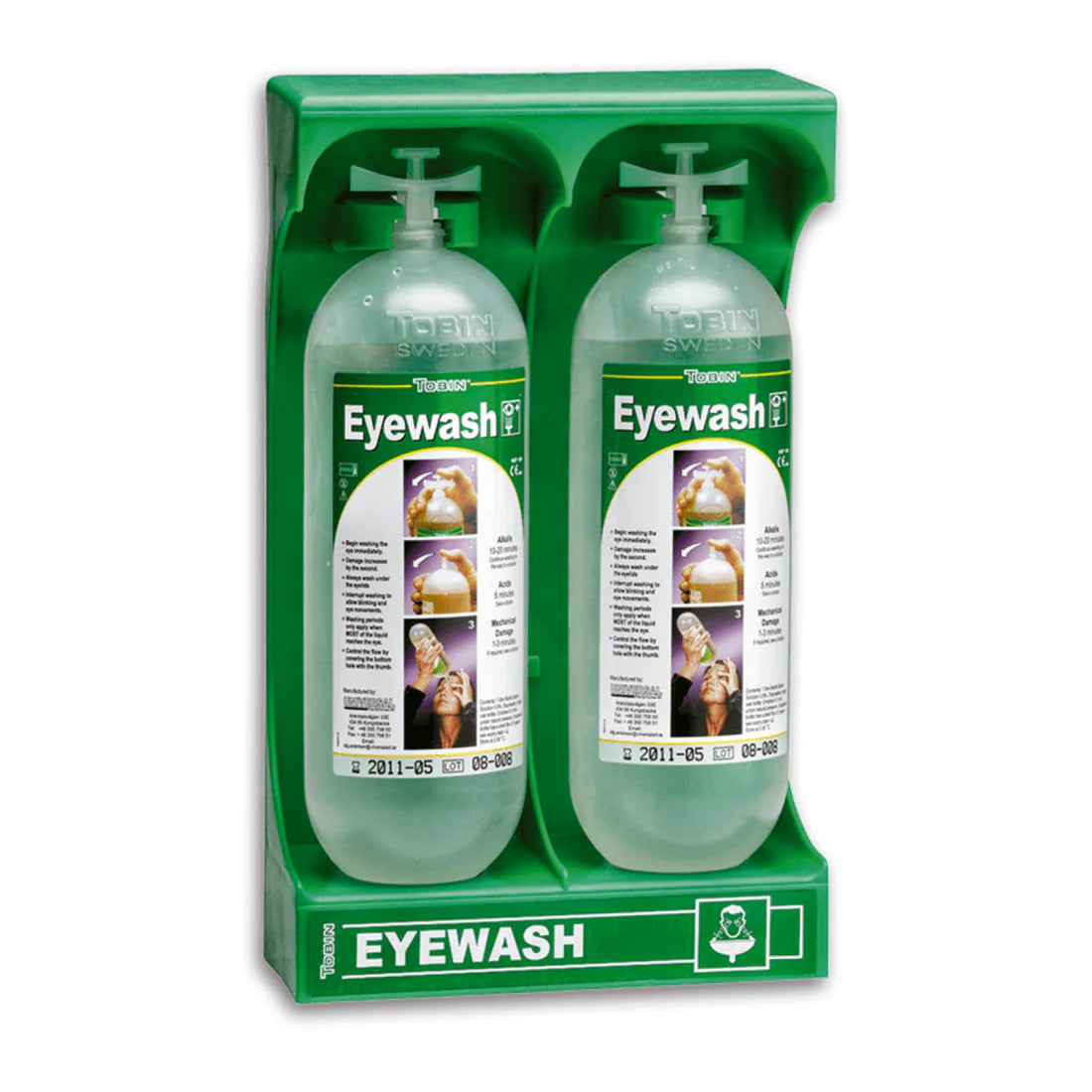 LAVAOJOS ESTACION DE PARED CON 2 BOTELLAS TOBIN