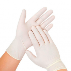 Guantes de Látex Tresor Examinación con Polvo Blanco 100 Unidades