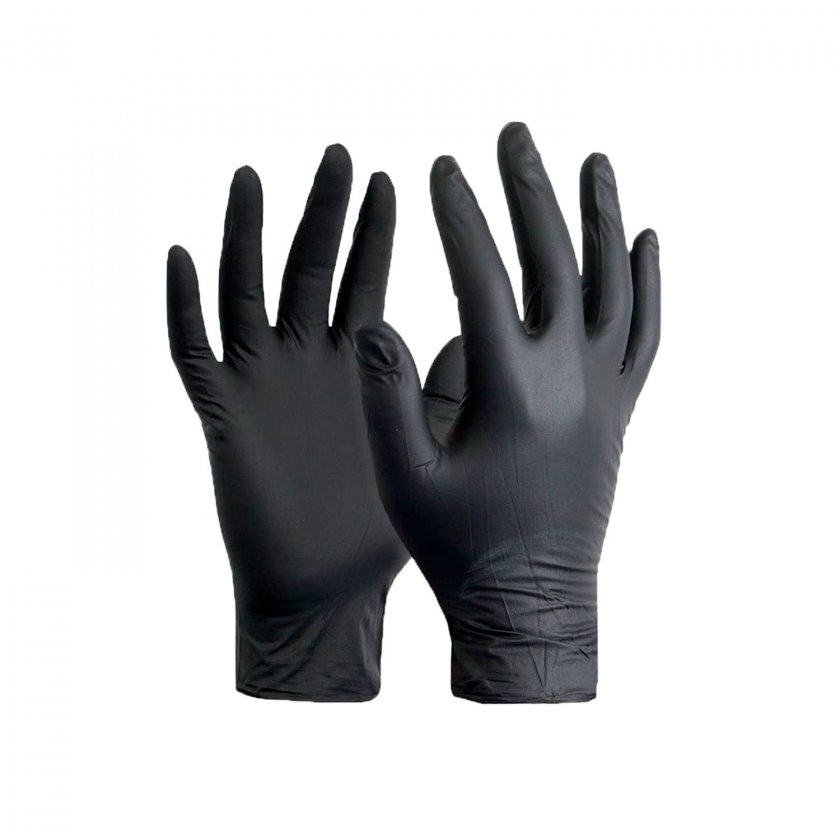 Guantes de Nitrilo Adicare Examinación sin Polvo 100 Unidades Negro