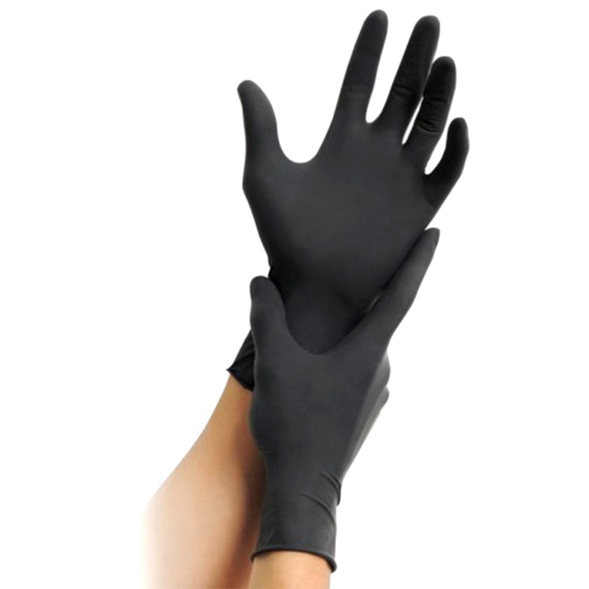 Guantes de Nitrilo TopSafe Examinación Premium Negro 100 Unidades