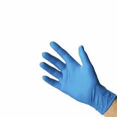 Guantes de Nitrilo Tresor Examinación Sin Polvos Azul 100 Unidades