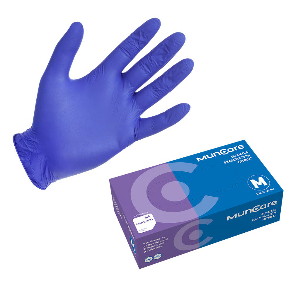 MUNCARE GUANTES NITRILO SIN POLVO  X100