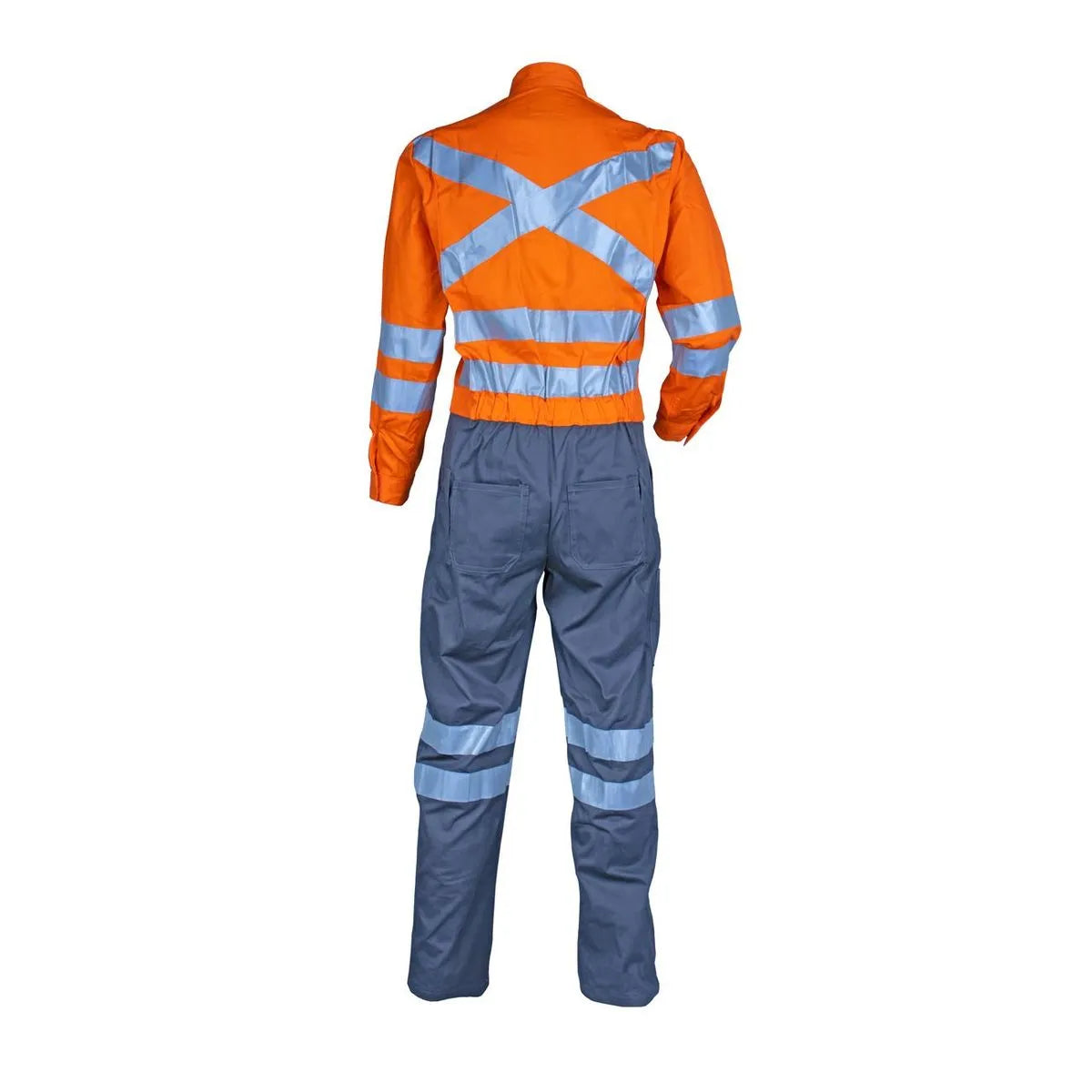 Overol Piloto 100% Algodón Naranjo/Gris