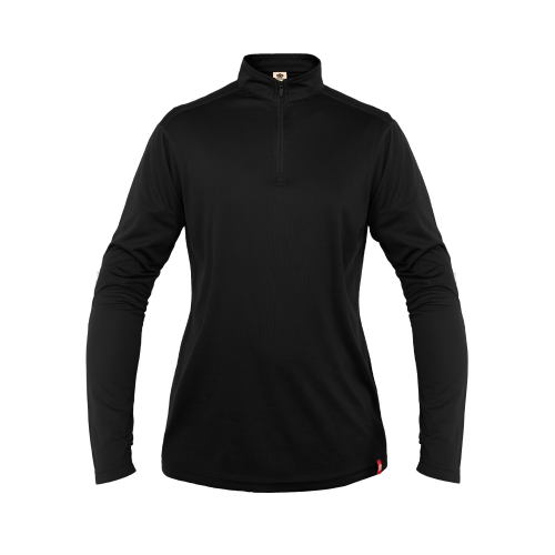 POLERA QUEBEC HALF-ZIP MUJER NEGRO