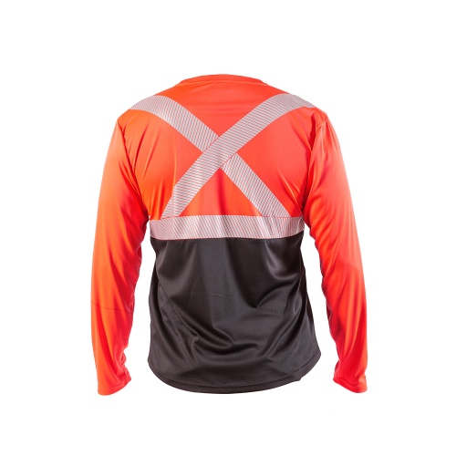 POLERA REFLECTIVA HW ROJO FLUOR MANGA LARGA
