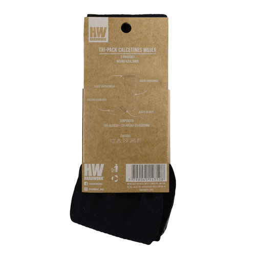 TRIPACK CALCETINES HW ALGODON MUJER