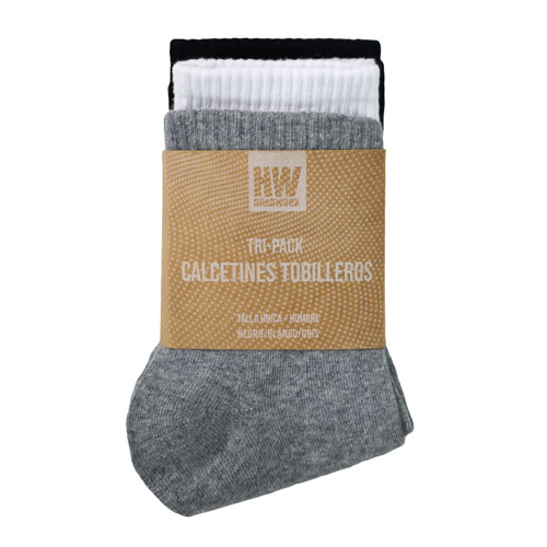 TRIPACK CALCETINES HW ALGODON TOBILLERO HOMBRE