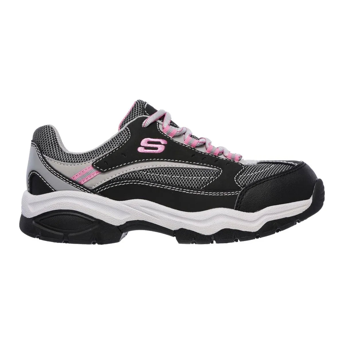 Zapatilla De Seguridad de Seguridad Skechers Biscoe Negro/Rosado Mujer