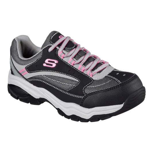 Zapatilla De Seguridad de Seguridad Skechers Biscoe Negro/Rosado Mujer