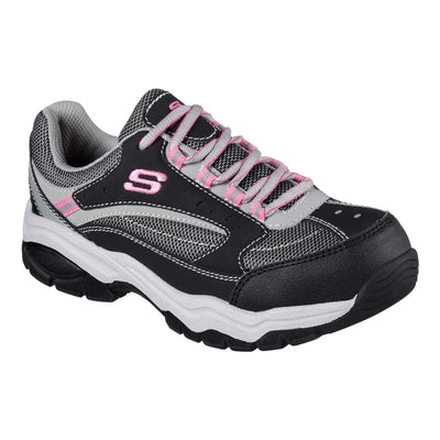 Zapatilla De Seguridad de Seguridad Skechers Biscoe Negro/Rosado Mujer