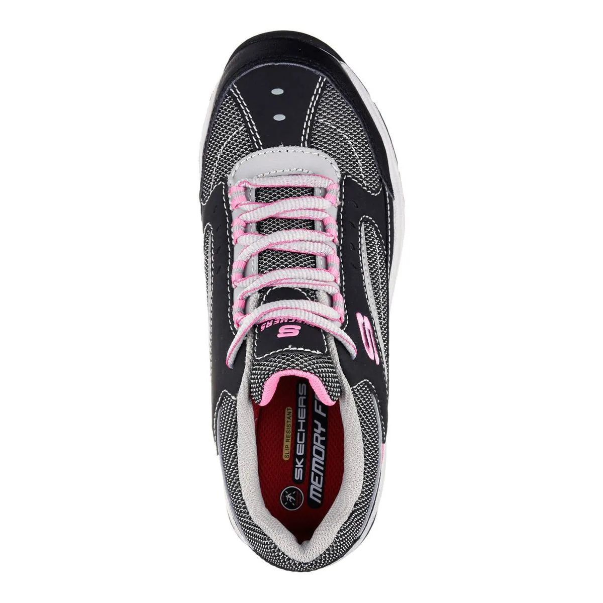 Zapatilla De Seguridad de Seguridad Skechers Biscoe Negro/Rosado Mujer