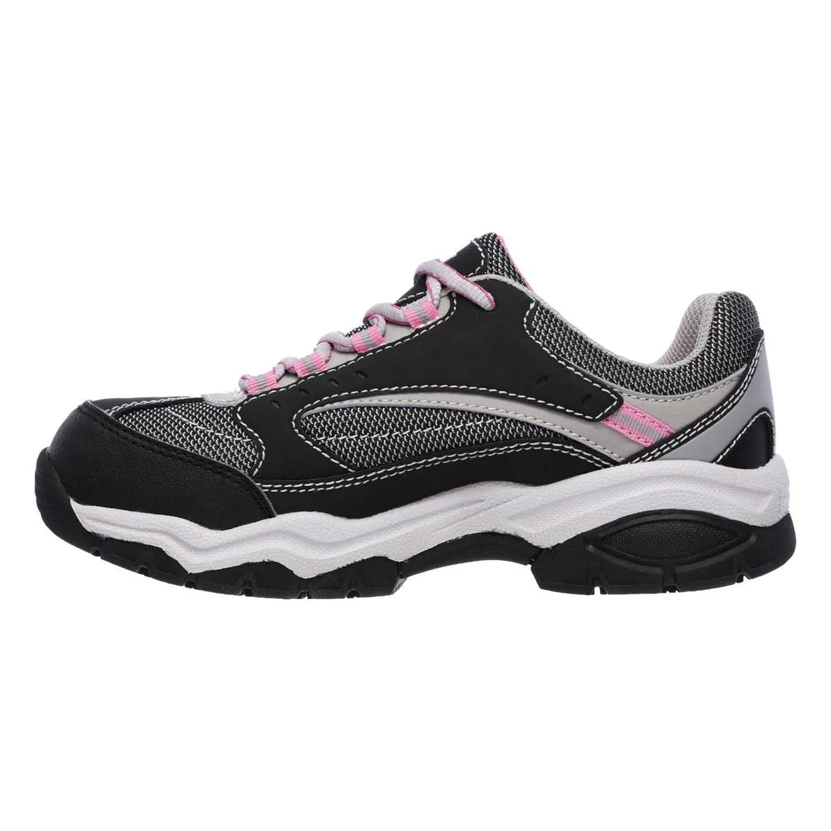 Zapatilla De Seguridad de Seguridad Skechers Biscoe Negro/Rosado Mujer